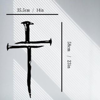 Foto 2 | Foto 2 | Cruz De Pared Resaco Jesus De Metal De 35 6 X 65 6 Cm Negra Para Regalo - Venta Internacional.