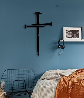 Foto 3 | Foto 3 | Cruz De Pared Resaco Jesus De Metal De 35 6 X 65 6 Cm Negra Para Regalo - Venta Internacional.