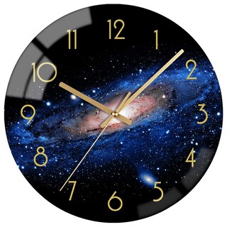 Foto 1 | Foto 1 | Reloj De Pared Vikmari Negro De 30 Cm  Redondo  Silencioso  Con Cristal Antitictac - Venta Internacional.