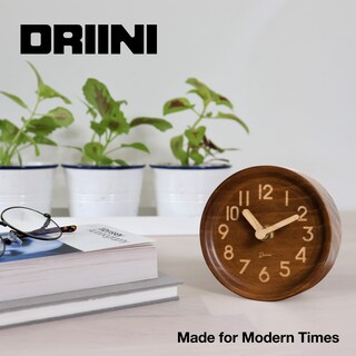 Foto 7 | Foto 7 | Reloj De Sobremesa Driini Analógico Madera De Pino 11 Cm Madera De Pino Oscura - Venta Internacional.