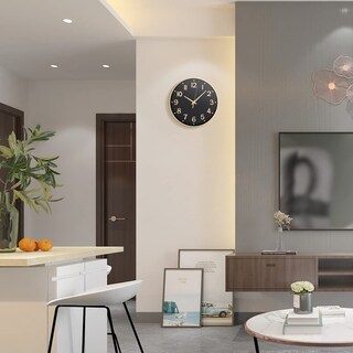 Foto 4 | Foto 4 | Reloj De Pared Hzdhclh Negro De 30 Cm Funciona Con Pilas Y Silencioso - Venta Internacional.