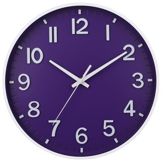 Foto 1 | Foto 1 | Reloj De Pared Hzdhclh Morado De 30 Cm Funciona Con Pilas Y Silencioso - Venta Internacional.