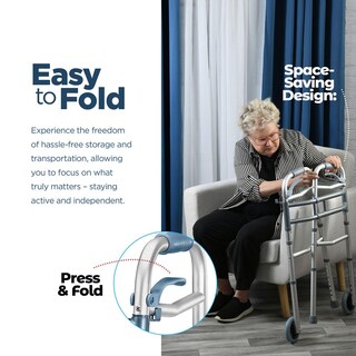 Foto 4 | Foto 4 | Walker Medical King Walkers Para Personas Mayores De Aluminio Con 2 Ruedas - Venta Internacional.