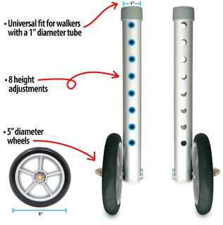 Foto 2 | Foto 2 | Kit De Ruedas Walker Top Glides Tg0071 Con Ruedas Deportivas De 5 Pulgadas - Venta Internacional.