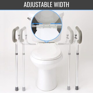 Foto 4 | Foto 4 | Rieles De Seguridad Para Inodoros Healthsmart Ajustables Con Capacidad De 300 Libras - Venta Internacional.