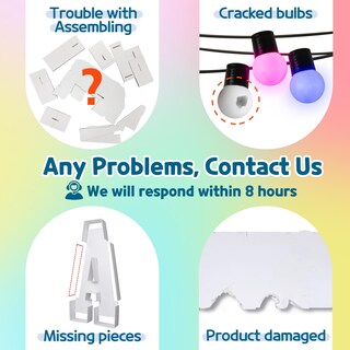 Foto 3 | Foto 3 | Carpa Colorida En Forma De C Con Diseño De Letras Iluminadas Impresv De 4 Pies Con Mando A Distancia - Venta Internacional.