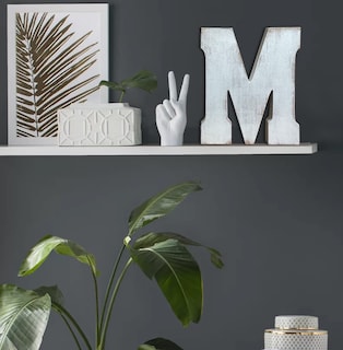 Foto 7 | Foto 7 | Letra Abelots Para Decoración De Pared Tamaño Grande Madera Envejecida Color Blanco Lavado - Venta Internacional.