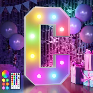Foto 1 | Foto 1 | Marquee Light Up Letters Imprev 3 Pies X 18 Colores Con Mando A Distancia - Venta Internacional.