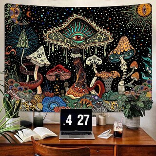 Foto 4 | Foto 4 | Tapiz Yeoiat Mushroom Hippie Para Dormitorio 112 X 152 Cm - Venta Internacional.