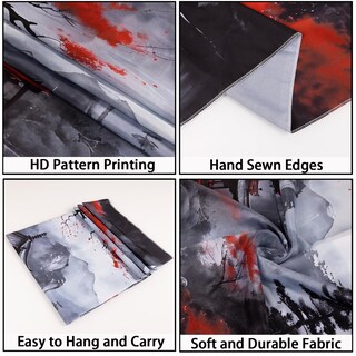 Foto 5 | Foto 5 | Tapiz De Pared Atrippy Anime Black Forest Japanese Moon 130x150 Cm - Venta Internacional.