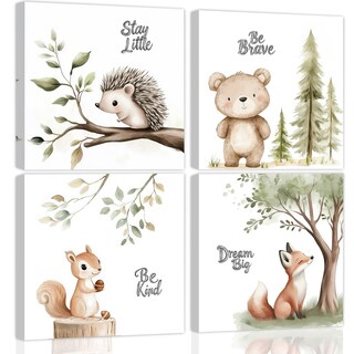 Foto 1 | Foto 1 | Set De Estampados Para Decoración De Pared Para Guardería De Bebés Be Brave Be Kind Safari - Venta Internacional.