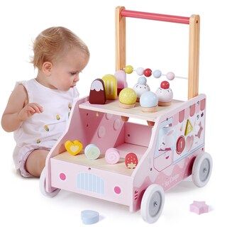 Foto 1 | Foto 1 | Baby Walker Labebe Wooden Push Activity Con Carrito De Helados - Venta Internacional.
