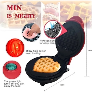 Foto 1 | Foto 1 | Máquina De Gofres Mini Red Waffle Heart 350w 220-240v - Venta Internacional.