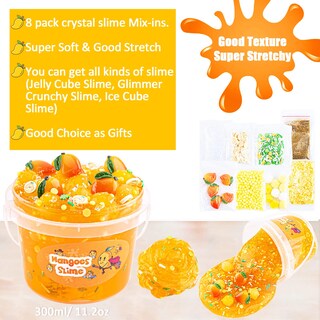 Foto 2 | Foto 2 | Kit De Gelatina Slime Lawoho Transparente Naranja Y Mango Con Brillo 300 Ml - Venta Internacional.