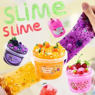 Foto 7 | Foto 7 | Kit De Gelatina Slime Lawoho Transparente Naranja Y Mango Con Brillo 300 Ml - Venta Internacional.