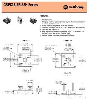 Foto 2 | Foto 2 | (par) Módulo Único De Diodo Rectificador De Puente Gbpc3504 De 400 V Y 35 A - Venta Internacional.