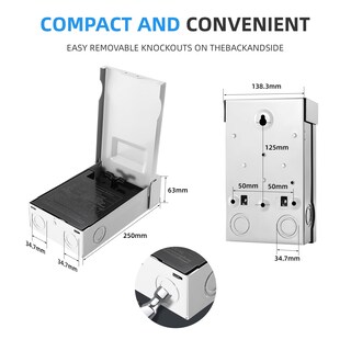 Foto 5 | Foto 5 | Interruptor De Desconexión Ac Chgaoy 30a Para Exteriores 120/240 Vac A Prueba De Agua - Venta Internacional.