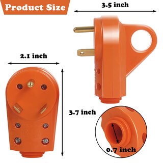 Foto 4 | Foto 4 | Set De Enchufes Rv Wadoy 30 Amperios Macho Y Hembra Naranja 3750 W - Venta Internacional.