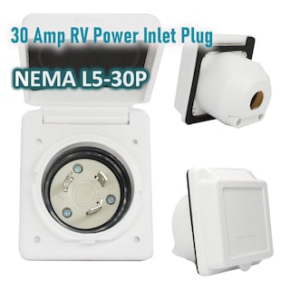 Foto 3 | Foto 3 | Kit De Enchufes De Entrada De Corriente Rv X-haibei 30a 125v Nema L5-30r Blanco - Venta Internacional.