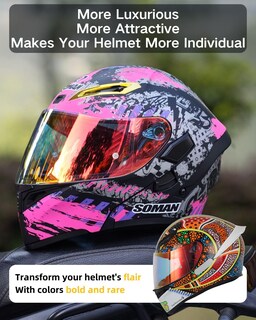 Foto 4 | Foto 4 | Reemplazos De Visera De Casco Soman K1s Con Protección Uv Tintada - Venta Internacional.
