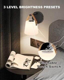 Foto 5 | Foto 5 | Lámpara De Pared Tacahe Que Funciona Con Pilas Y Pantalla De Cristal De 3000 K - Venta Internacional.
