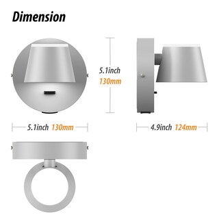 Foto 2 | Foto 2 | Lámpara De Pared Led Ursola Con Puerto De Carga Usb Color Gris - Venta Internacional.