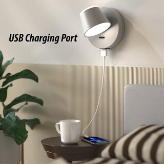Foto 5 | Foto 5 | Lámpara De Pared Led Ursola Con Puerto De Carga Usb Color Gris - Venta Internacional.