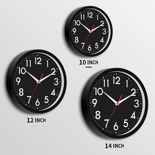 Foto 3 | Foto 3 | Reloj De Pared Daxsmy Negro De 25 Cm Funciona Con Pilas Y Silencioso - Venta Internacional.