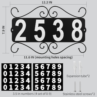 Foto 6 | Foto 6 | Placa De Dirección Ivwvi De Metal Impermeable Con 4 Juegos De Números De 9 Cm - Venta Internacional.