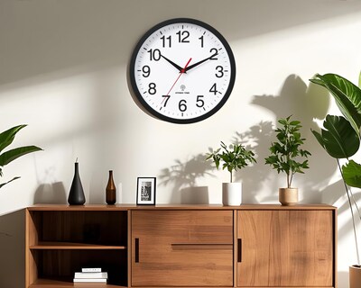 Foto 5 | Foto 5 | Reloj De Pared Rohioue Atomic De 25 Cm Con Pilas  Color Negro - Venta Internacional.