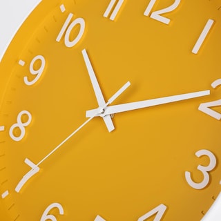 Foto 5 | Foto 5 | Reloj De Pared Hzdhclh Amarillo De 30 Cm  Funciona Con Pilas Y Silencioso - Venta Internacional.