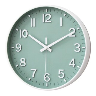 Foto 3 | Foto 3 | Reloj De Pared Hzdhclh Verde De 30 Cm Funciona Con Pilas Silencioso No Hace Tictac - Venta Internacional.
