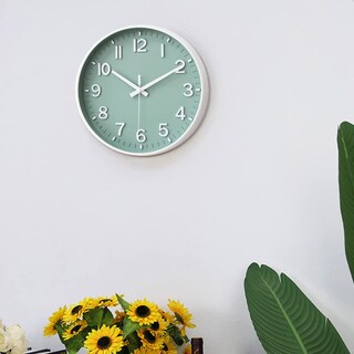 Foto 4 | Foto 4 | Reloj De Pared Hzdhclh Verde De 30 Cm Funciona Con Pilas Silencioso No Hace Tictac - Venta Internacional.