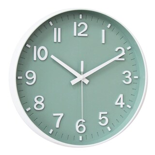 Foto 5 | Foto 5 | Reloj De Pared Hzdhclh Verde De 30 Cm Funciona Con Pilas Silencioso No Hace Tictac - Venta Internacional.