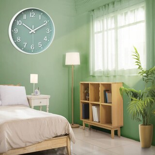 Foto 7 | Foto 7 | Reloj De Pared Hzdhclh Verde De 30 Cm Funciona Con Pilas Silencioso No Hace Tictac - Venta Internacional.