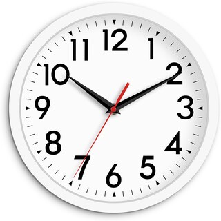 Foto 1 | Foto 1 | Reloj De Pared Daxsmy Moderno De 25 Cm Funciona Con Pilas Silencioso Blanco - Venta Internacional.