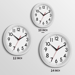 Foto 3 | Foto 3 | Reloj De Pared Daxsmy Moderno De 25 Cm Funciona Con Pilas Silencioso Blanco - Venta Internacional.