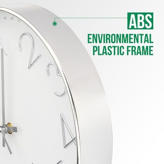 Foto 4 | Foto 4 | Reloj De Pared Bakbrand Que No Hace Tictac Y Silencioso 30 Cm Color Plateado - Venta Internacional.
