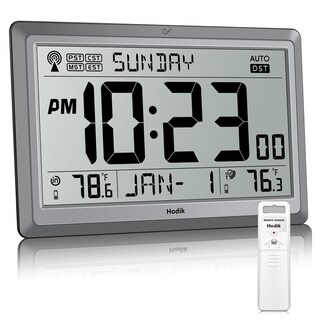 Foto 7 | Foto 7 | Reloj De Pared Atomic Hodik Con Pantalla Lcd De Temperatura De 10 5 Pulgadas Color Plateado - Venta Internacional.
