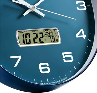 Foto 4 | Foto 4 | Reloj De Pared Timess Con 12 Esferas  Batería Silenciosa  Pantalla Lcd Azul - Venta Internacional.