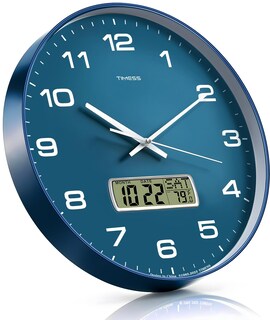 Foto 5 | Foto 5 | Reloj De Pared Timess Con 12 Esferas  Batería Silenciosa  Pantalla Lcd Azul - Venta Internacional.