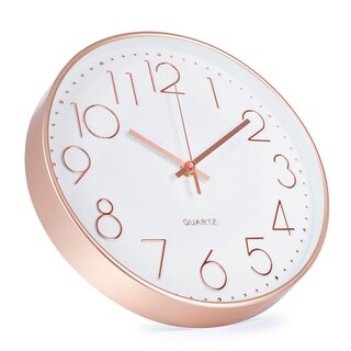 Foto 2 | Foto 2 | Reloj De Pared Bakbrand No Hace Tictac Y Silencioso 30 Cm Oro Rosa - Venta Internacional.