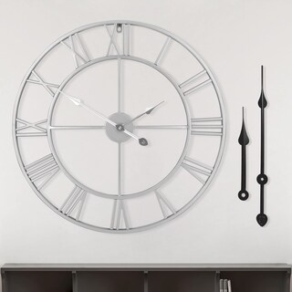 Foto 1 | Foto 1 | Reloj De Pared Leike 18 5 Vintage Moderno Redondo De Metal Plateado - Venta Internacional.