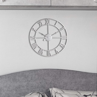 Foto 6 | Foto 6 | Reloj De Pared Leike 18 5 Vintage Moderno Redondo De Metal Plateado - Venta Internacional.