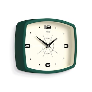 Foto 2 | Foto 2 | Reloj De Pared Jones Clocks  Movie Retro 25 5 X 19 5 Cm  Color Verde Oscuro - Venta Internacional.