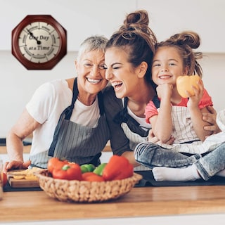 Foto 6 | Foto 6 | Reloj De Pared Dayclocks Clásico De Madera De Caoba Para Días Laborables 10 Pulgadas - Venta Internacional.