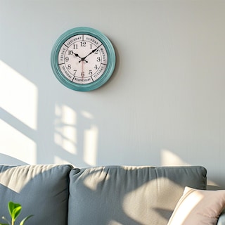 Foto 4 | Foto 4 | Reloj De Pared Zyzamay Retro 30 Cm Con El Día De La Semana  Color Verde - Venta Internacional.