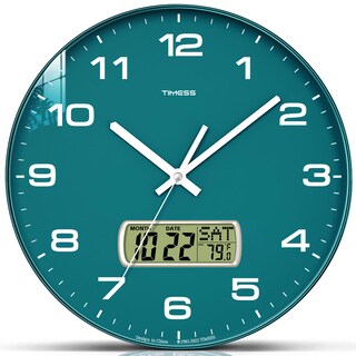 Foto 1 | Foto 1 | Reloj De Pared Timess De 12 Esferas Silencioso  Funciona Con Pilas Y Pantalla Lcd - Venta Internacional.