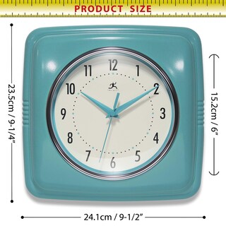 Foto 5 | Foto 5 | Reloj De Pared Infinity Instruments Retro 24 Cm Turquesa - Venta Internacional.
