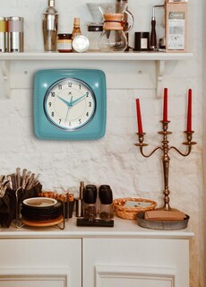 Foto 6 | Foto 6 | Reloj De Pared Infinity Instruments Retro 24 Cm Turquesa - Venta Internacional.